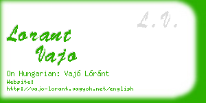 lorant vajo business card